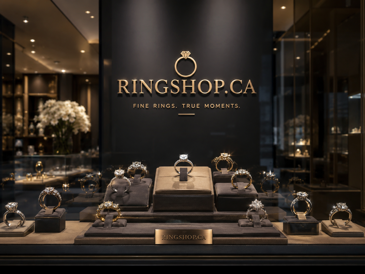Luxury boutique ring display